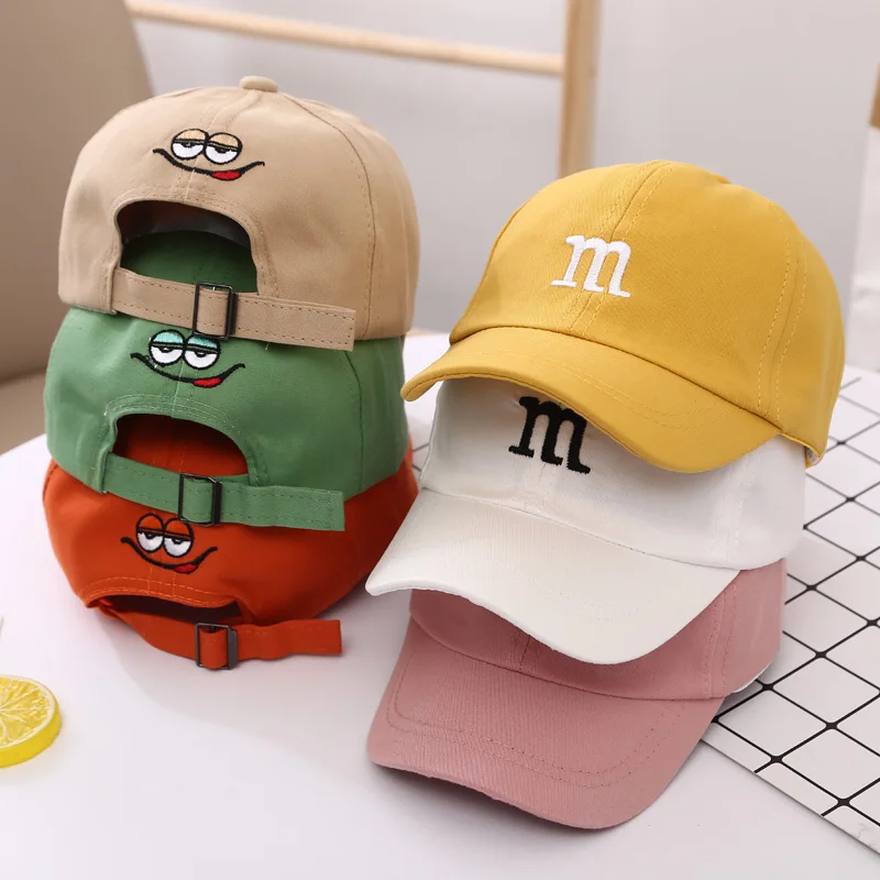 Top Trends: Children's Kid Baseball Cap For Girls Boy Hats Sunscreen Baby Hat Hip Hop M Letter Embroidered Kids Caps 1-6-8-12-15 Years Shoppable Styles