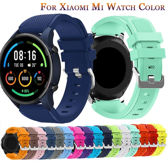 Top Trends: WatchBand 22MM Strap For Xiaomi Mi Watch Color Soft Silicone SmartWatch Wriststrap Bracelet Accessories For Amazfit GTR 2e Belt Shoppable Styles