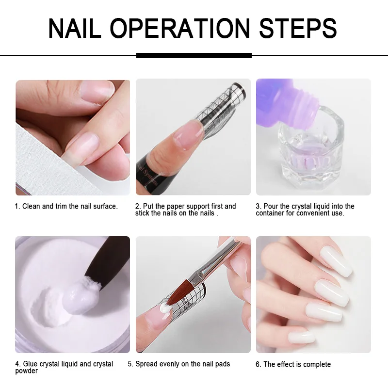 Top Trends: Nail Acrylic Powder And Liquid Monomer Nails Art Decoration For Manicure Set Kit Crystal Nail Glitter 3D Nail Tips Carving Tools Shoppable Styles - Image 3