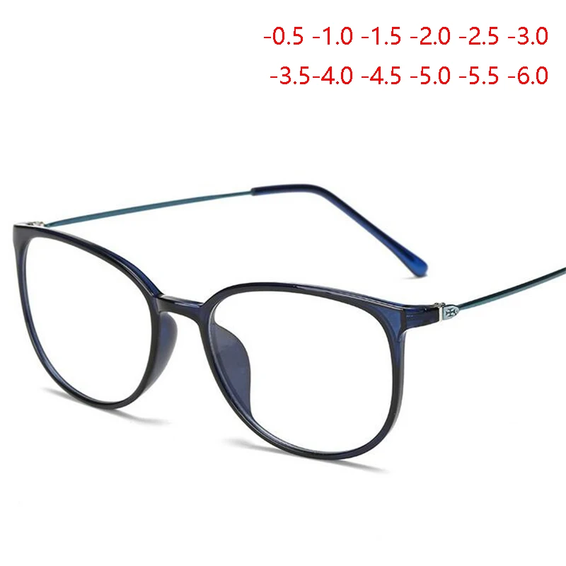 Top Trends: Ultralight TR90 Finished Myopia Glasses Women Men Retro Oval Student Short-sighted Spectacles Diopter -0.5 -1.0 -1.5 -2.0 To -6 Shoppable Styles