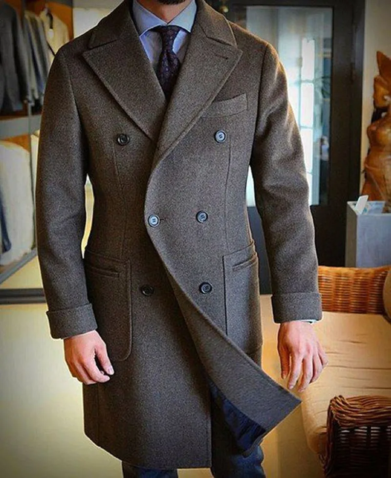 Top Trends: Men&#039;s Wool Coat Long Coat Lapel Double-breasted Men&#039;s Winter Coat Casual Fashion Comfortable Commuting Slim Design 2023 New Shoppable Styles