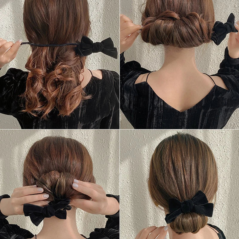 Top Trends: Magic Bow Clip Bun Curler Braider Hairstyle Twist Maker Tool Dount Twist Hair Accessories Styling Fashion Shoppable Styles