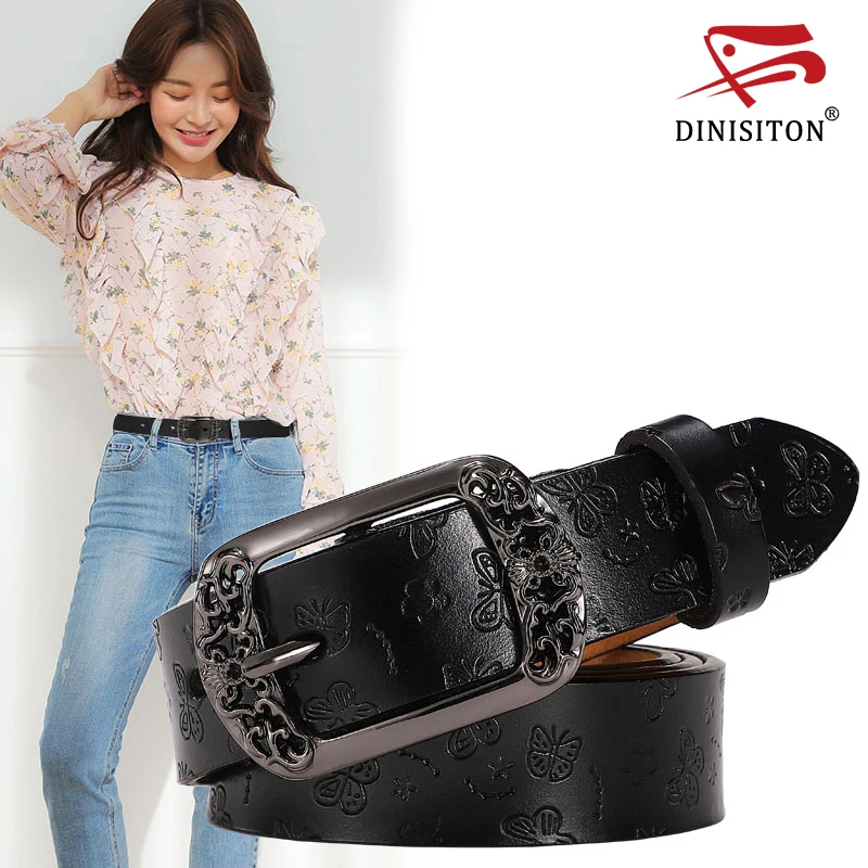 Top Trends: DINISITON Women&#039;s Belt Genuine Leather Belts Adjustable Ladies Luxury Brand Strap Fashion High Quality Female Belt For Jeans Shoppable Styles