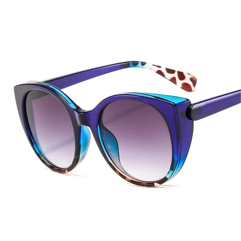 Top Trends: Luxury Cat Eye Sunglasses Women 2023 Oversized Gradient Glasses Retro Blue Leopard Shades Lunette De Soleil Femme Shoppable Styles