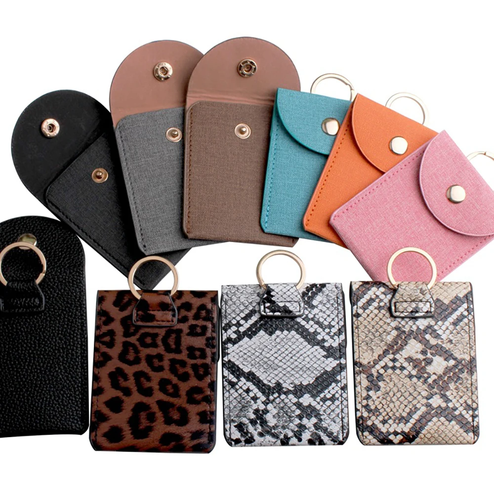 Top Trends: Multifunctional PU Leather Waterproof ID Storage Bag Blocking Anti-theft Card Case With Keychain Credit Card Holder Shoppable Styles