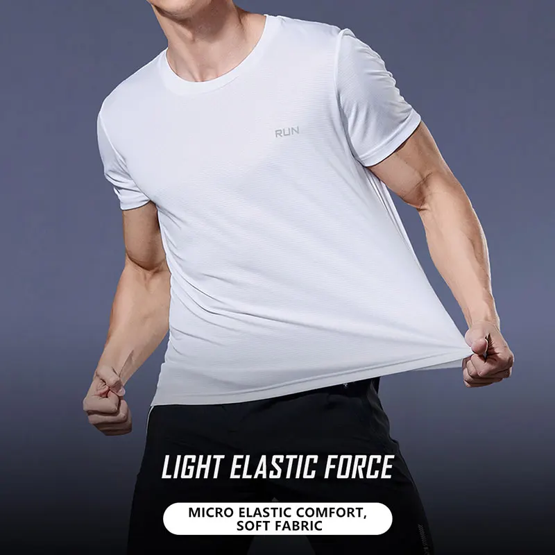 Top Trends: 2023 Polyester Gym Shirt Sport T Shirt Men Short Sleeve Running Shirt Men Workout Training Tees Fitness Top Sport T-shirt Shoppable Styles - Image 5