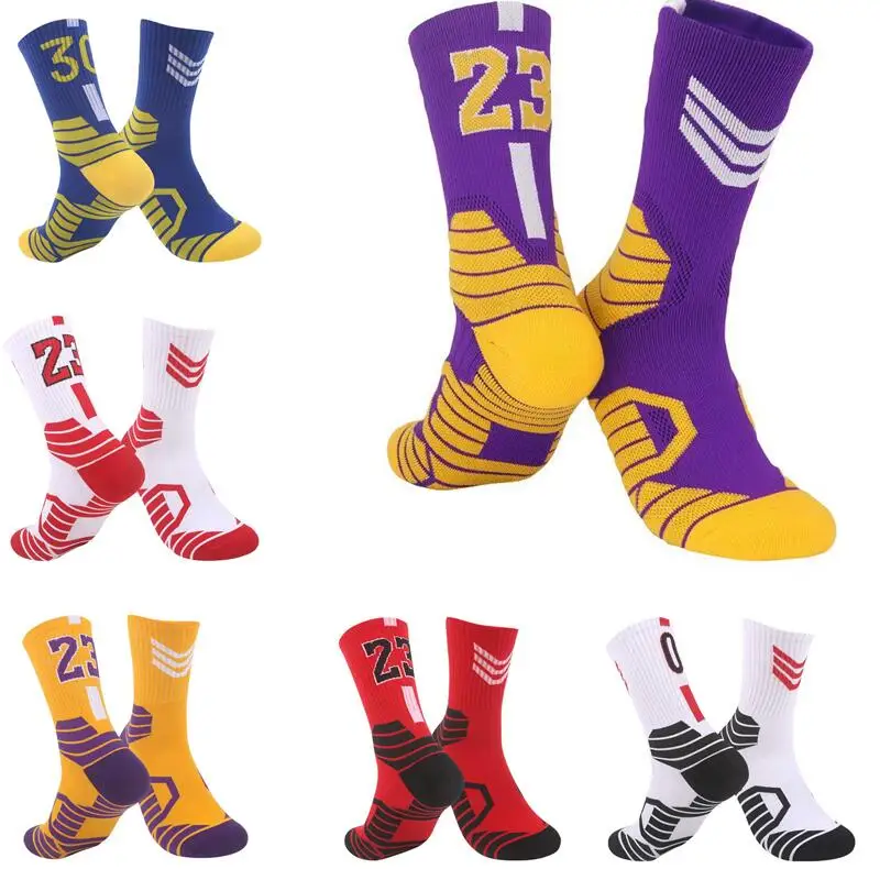 Top Trends: HOT SELL Professional Basketball Socks Sport For Kids Men Outdoor Cycling Climbing Running Fast-drying Breathable Adult Non-Slip Shoppable Styles