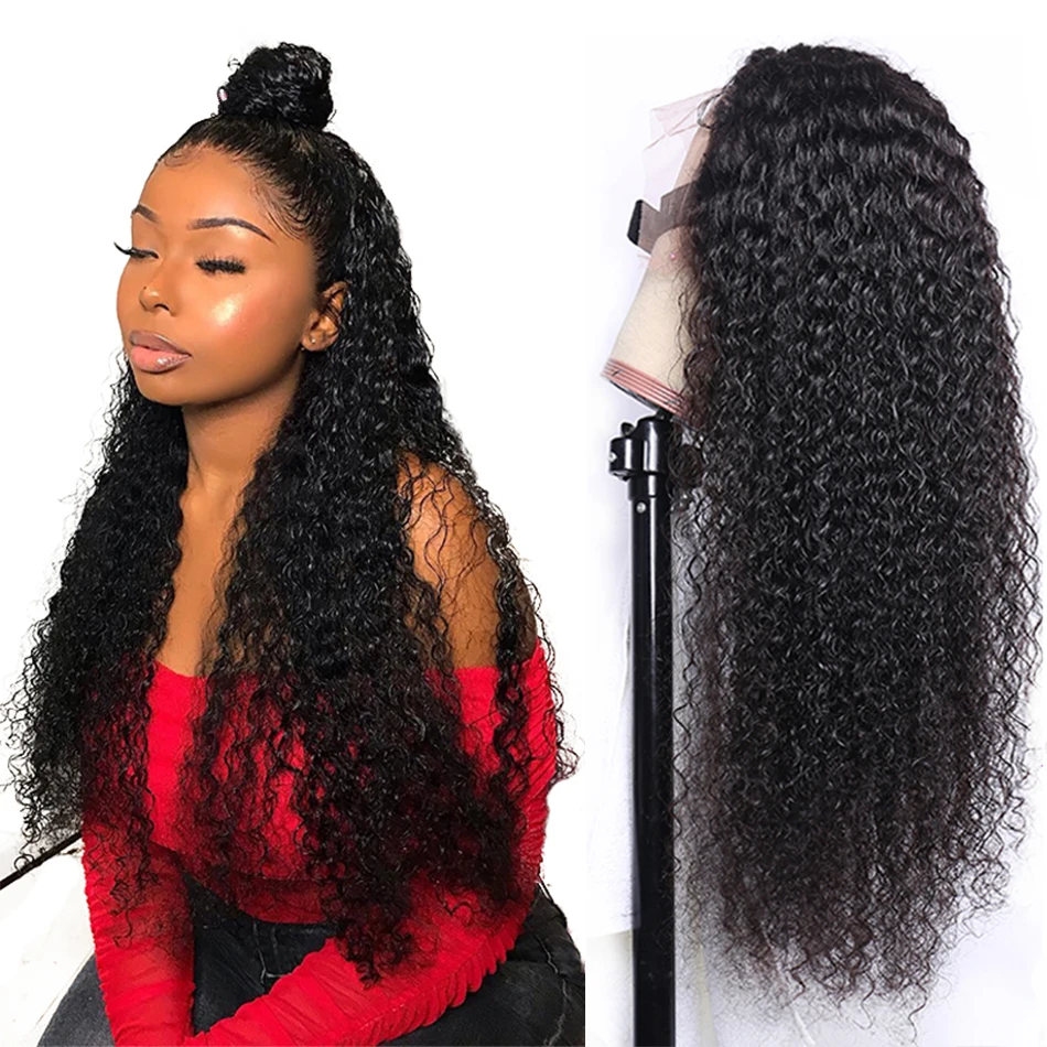 Top Trends: 30 Inch Kinky Curly Lace Front Human Hair Wigs 13x4 Deep Wave Frontal Wig Transparent HD Lace Water Wigs Perruque Cheveux Humain Shoppable Styles