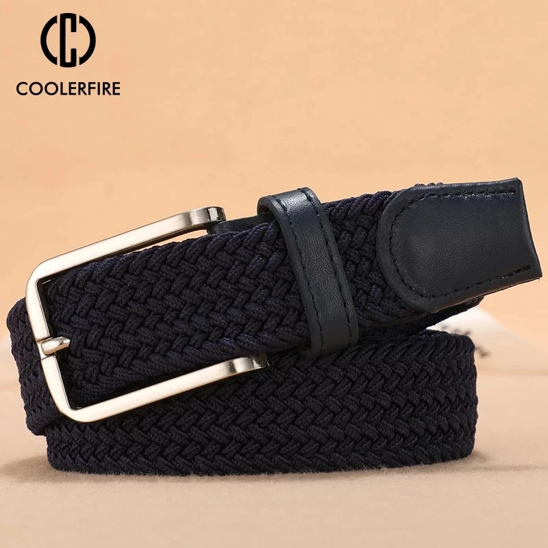 Top Trends: Men Women Casual Knitted Belt Woven Canvas Elastic Expandable Braided Stretch Belts Plain Webbing Strap Shoppable Styles