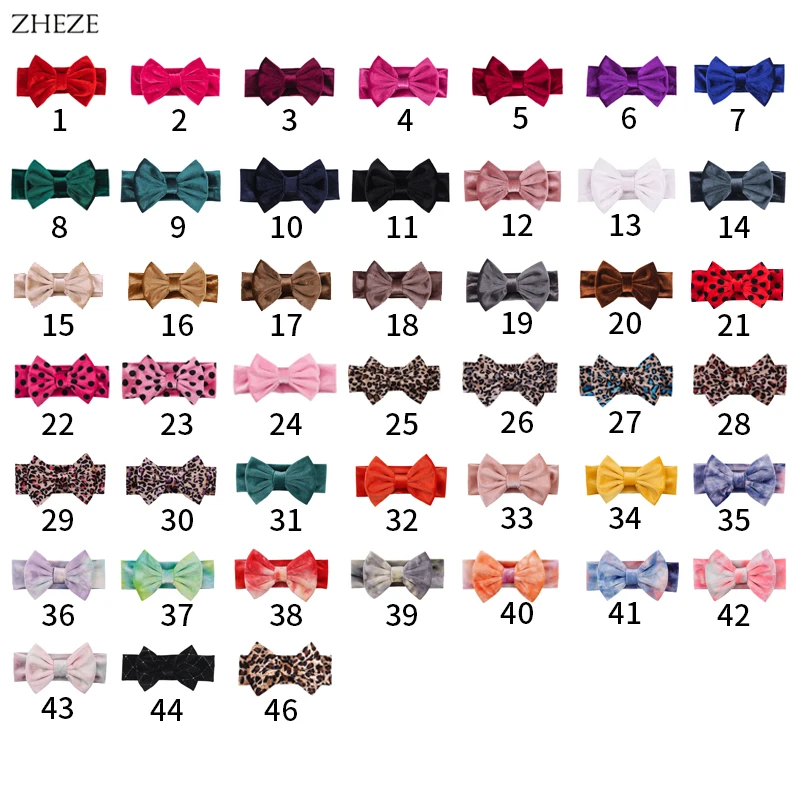 Top Trends: 2022 New Arrival Soft Sequins 4" / 5" Hair Bow Headband For Kids Girls Velvet Headwrap Turband Toddler Baby Headwear Accessories Shoppable Styles - Image 3