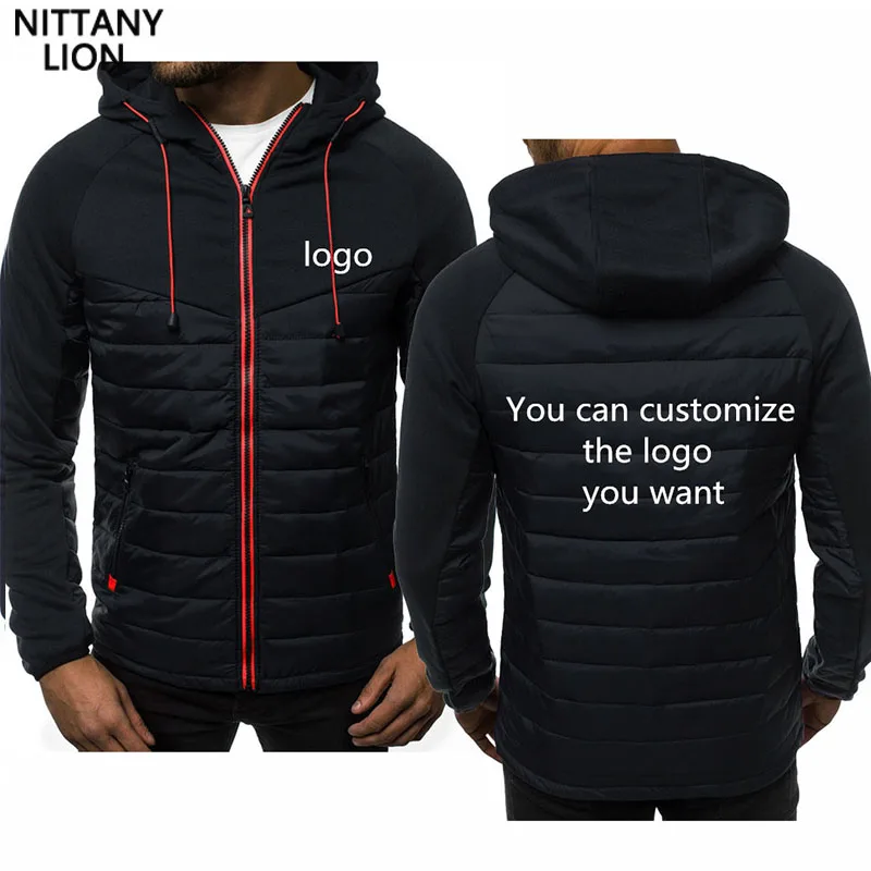 Top Trends: 2021 Hoodies Jackets Men's Custom Logo Print High Quality Cotton Men's Zipper Hoodie Hip Hop Casual Spring Autumn Tracksuit Coat Shoppable Styles