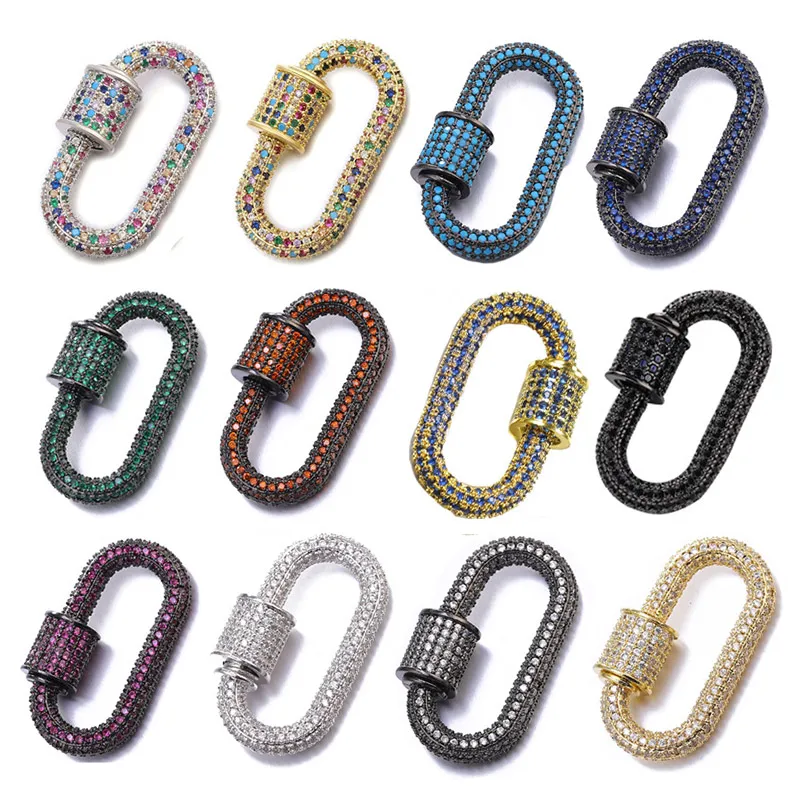 Top Trends: Juya Handmade Creative Spiral Locket Pendant Carabiner Clasps Accessories For DIY Punk Mesh Chains Fashion Charms Jewelry Making Shoppable Styles