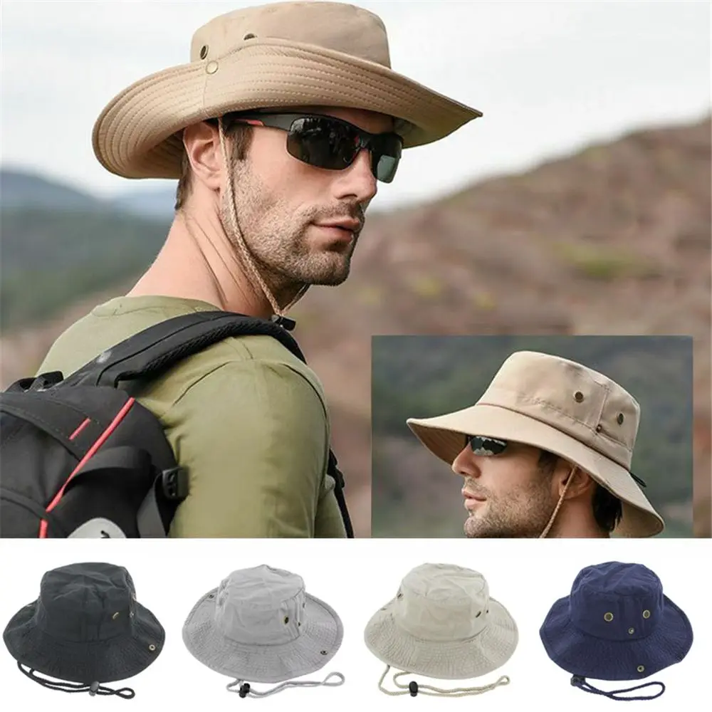 Top Trends: Safari Hat Men&#039;s Caps Hiking Hat Man Hat Men&#039;s Military Panama Boonie Bucket Hat Cap Cotton Fishing Hunting Safari Summer Sun Shoppable Styles