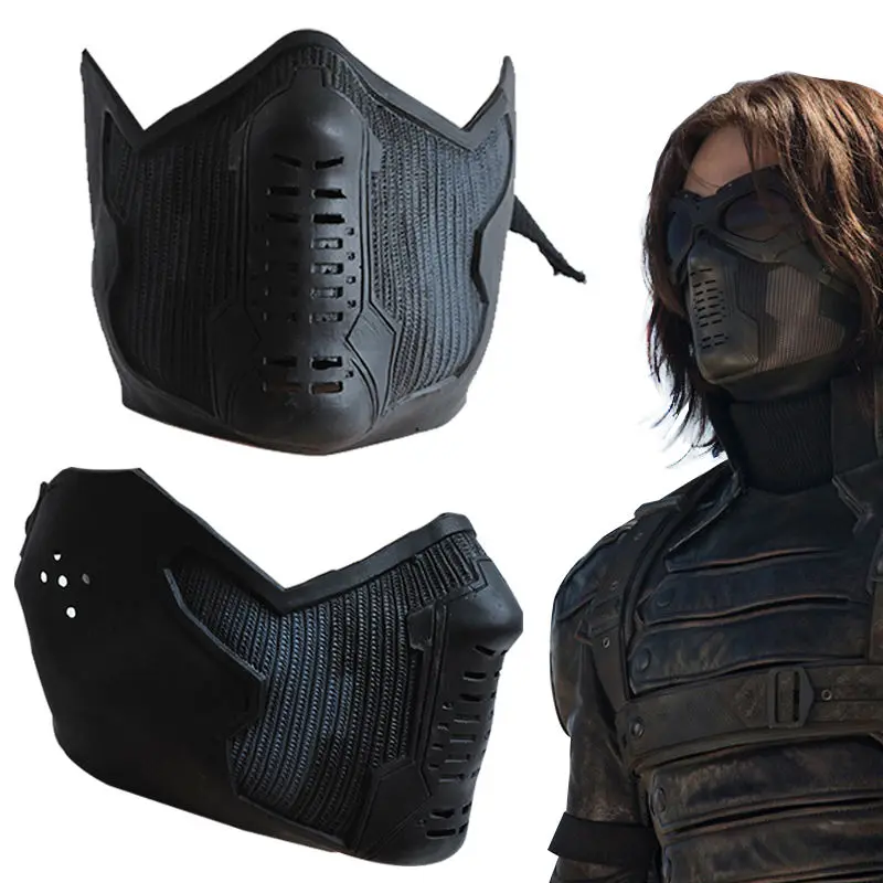 Top Trends: Cosplay America 2 Winter Soldier Mask James Buchanan Bucky Barnes Cosplay Latex Mask Halloween Costume For Adult Carvinal Props Shoppable Styles