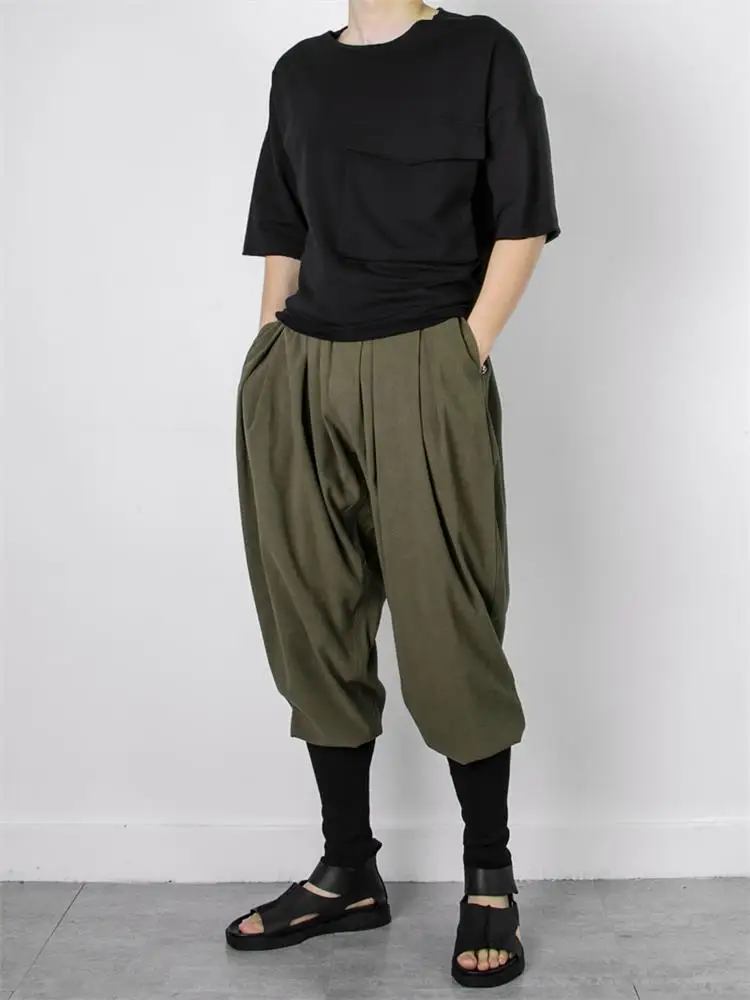 Top Trends: Men's New Minimalist Japanese Mosaic Yamamoto Wind Pants Rib Bag Calf Loose Harlan Pants Shoppable Styles