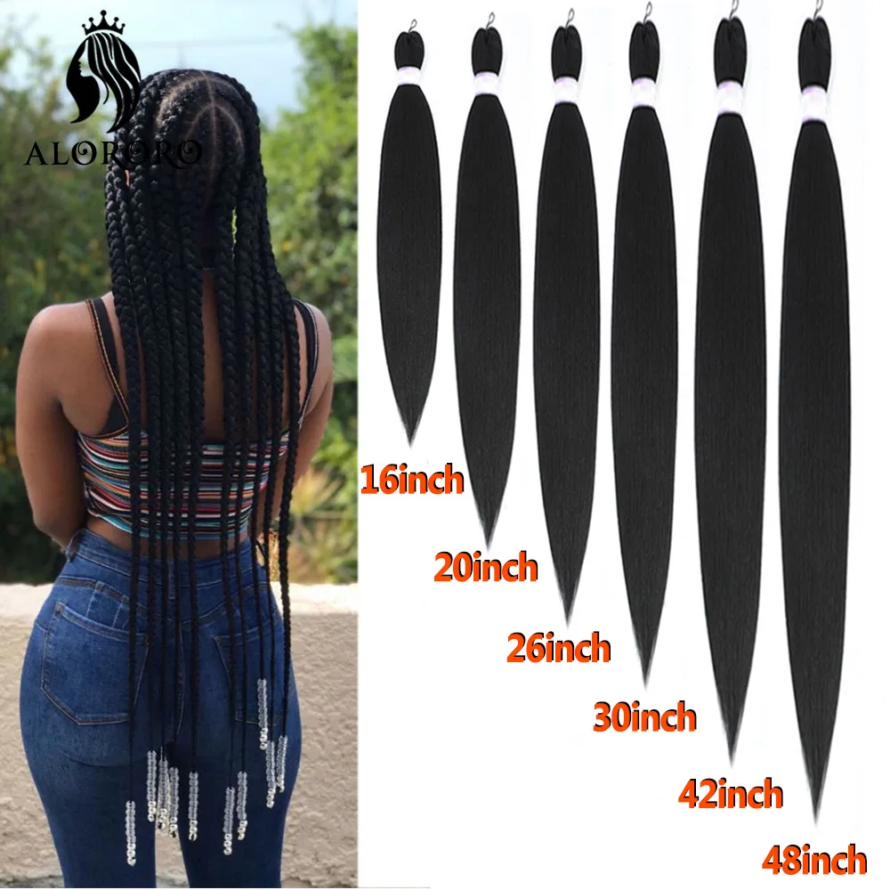 Top Trends: 16 / 20 / 22 / 26 / 30 / 42 / 48 Inch Braiding Hair Long Jumbo Braid Hair Synthetic Box Braids Extension Yaki Texture Kanekalon Hair Shoppable Styles