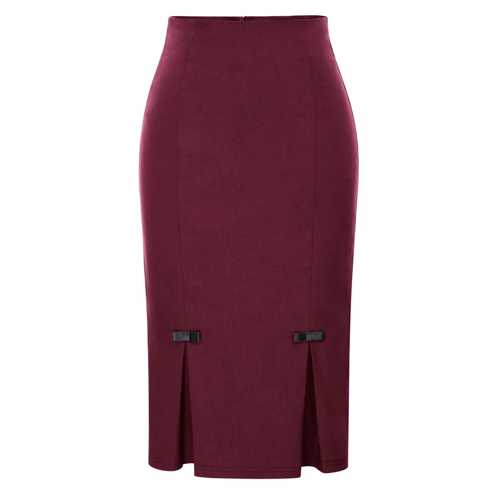 Top Trends: Fashion Women Lady Bow-Knot Hips-Wrapped Bodycon Slim Basic Tube Pencil Skirt Shoppable Styles