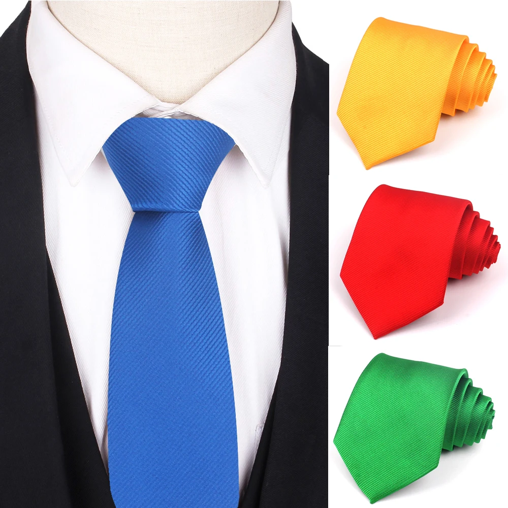 Top Trends: Solid Tie For Men Polyester Suits Neckties Classic Mens Neck Ties 8cm Width Girls Boys Tie Skinny Necktie For Wedding Party Shoppable Styles