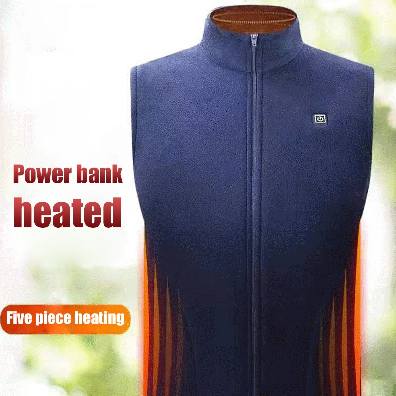 Top Trends: Winter Men Women Electric Warmer Heating Vest Fleece USB Smart Heated Jacket Fever Recharge Fishing Clothes Graphene P8182 Shoppable Styles