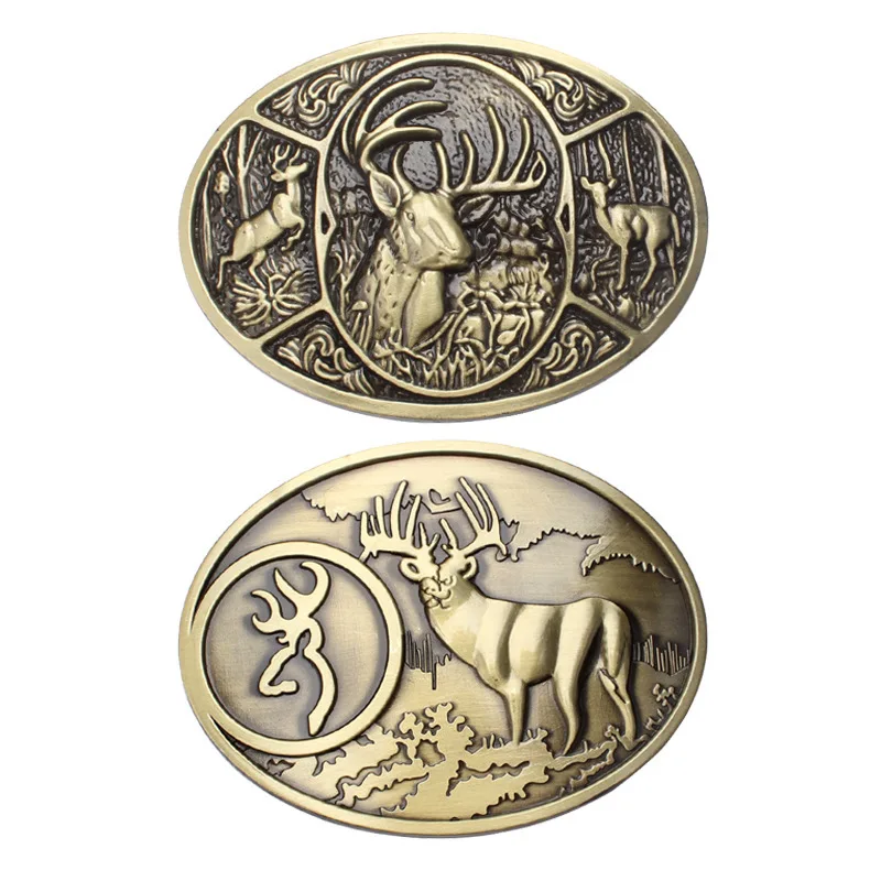 Top Trends: Deer Hunter Belt Buckle For Man 3.8cm Leather Belt Buckle Shoppable Styles