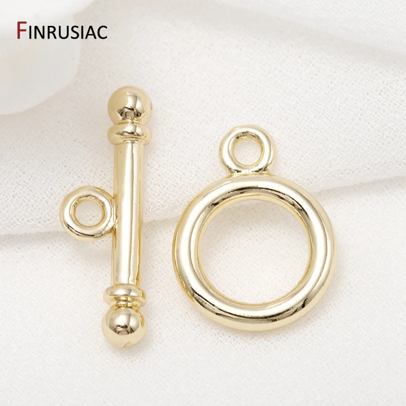 Top Trends: Supplies For Jewelry 14K Gold Plated Toggle OT Clasps For DIY Bracelets Necklaces Findings End Clasps Connectors Hooks Wholesale Shoppable Styles