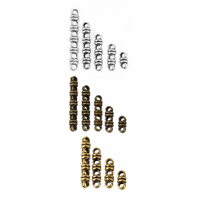 Top Trends: 20pcs 2 / 3 / 4 / 5 / 6 Holes Separator Spacer Bar Connectors For 3mm Leater Jewelry DIY Making Findings Shoppable Styles