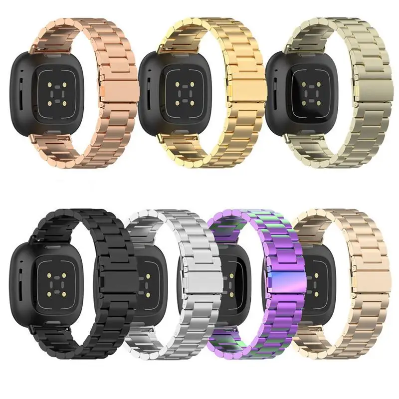 Top Trends: Stainless Steel Strap For Fitbit Versa 3 4 Watch Metal Wristband Loop For Fitbit Sense 2 Versa 3 4 Replacement Bracelet Band Shoppable Styles