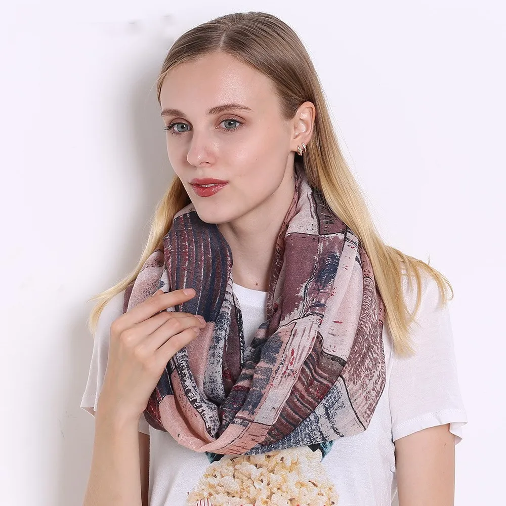 Top Trends: Unisex Multifunction Winter Ring Neck Scarf Women Print Cable Circle Scarves Female Warm Neckerchief Cycling Skiing Loop Shawl Shoppable Styles