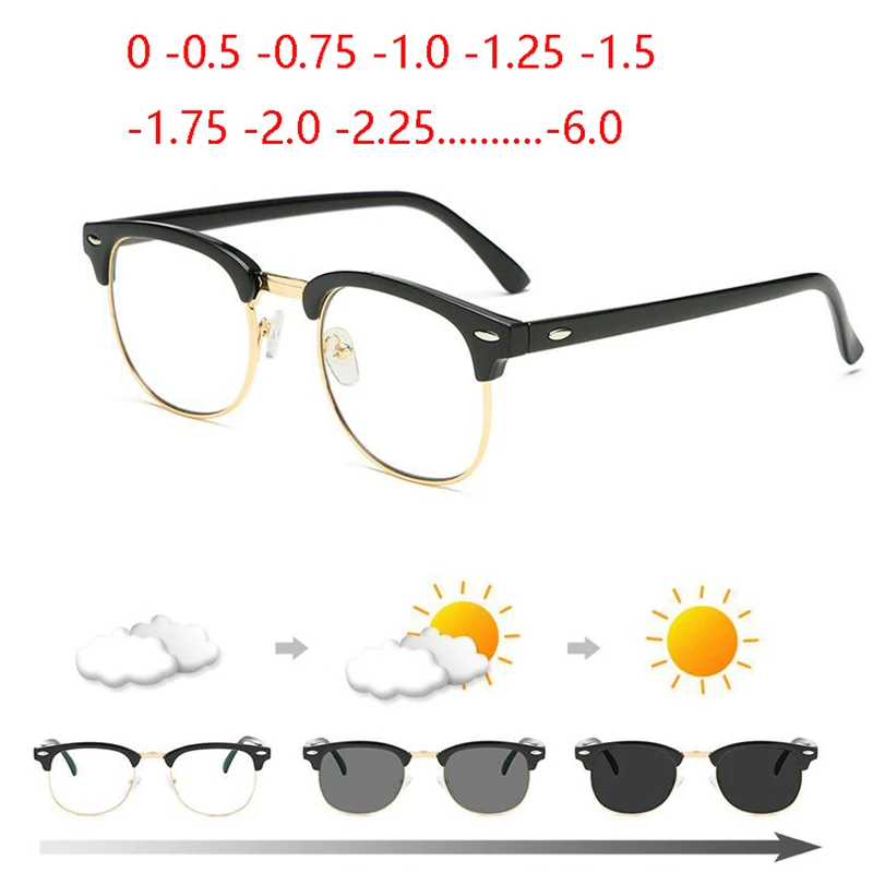 Top Trends: Diopter SPH 0 -0.5 -1 -1.5 -2 -2.5 -3 -3.5 -4 -4.5 -5 -5.5 -6.0 Anti Blue Light Sun Photochromic Finished Myopia Glasses Shoppable Styles