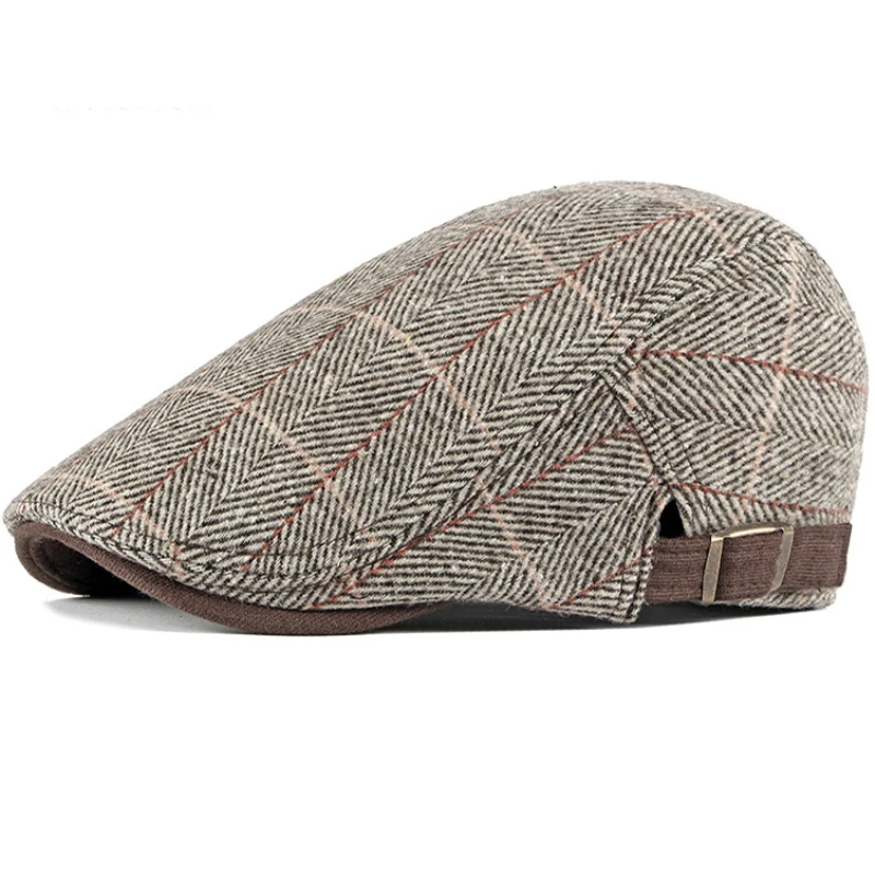 Top Trends: Women Men Hats Plaid Beret Caps Black Herringbone Newsboy Gorras Hombre Tweed Flat Cap Mens Hat Winter Autumn Hats Boinas Shoppable Styles