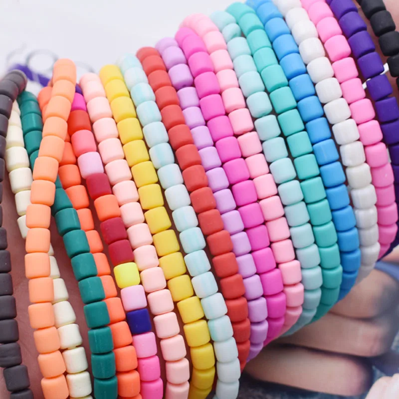 Top Trends: Color Barrel Beads DIY Jewelry Findings Polymer Clay Beads Tube Spacer Beads For Jewelry Making DIY Handmade Bracelet Accessory Shoppable Styles