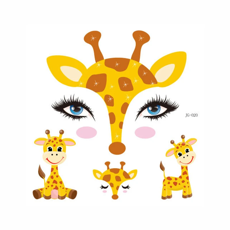 Top Trends: 1PCS Children's Carnival Party Face Stickers Tattoo Stickers Mermaid Dolphin Animal Dress Up Fun Tattoo Paper Temporary Tattoos Shoppable Styles - Image 6