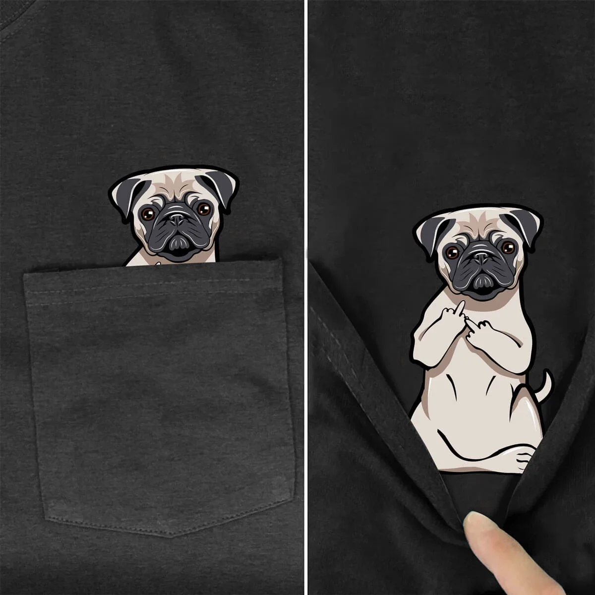 Top Trends: Funny T Shirt Fashion Brand Summer Pocket Dog Printed T-shirt Men&#039;s For Women Shirts Hip Hop Tops Funny Cotton Tees Shoppable Styles