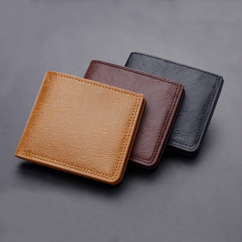 Top Trends: High Quality Men Leather Short Slim Wallet Business Male Purse Credit Card Holders Multi-card Men Wallet Money Bag Shoppable Styles