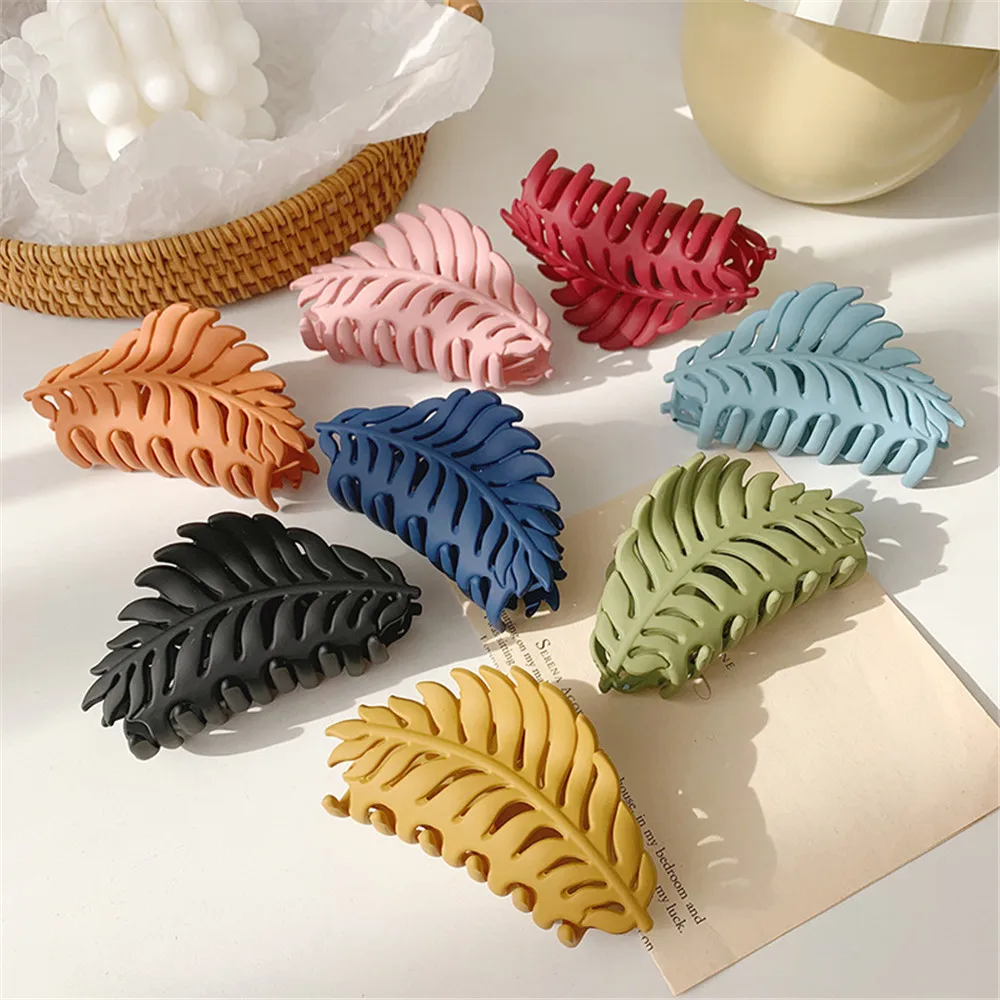 Top Trends: Solid Color Claw Clip Large Barrette Crab Hair Claws Bath Clip Ponytail Clip For Women Girls Hairpins Headwear Hair Accessories Shoppable Styles