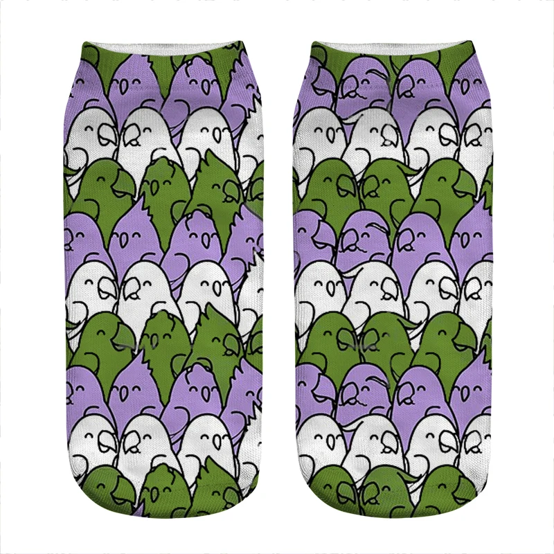 Top Trends: Women's Socks Kawaii Funny Cockatiels Galore Parrots Socks Woman Harajuku Happy Funny Novelty Cute Girl Gift Socks For Women Shoppable Styles - Image 3