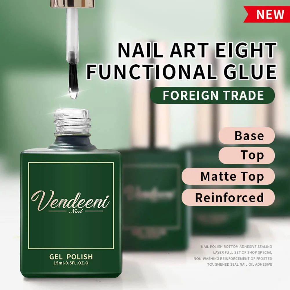 Top Trends: Vendeeni Nail Art Functional Gel Top Base Coat Tempering Matte Top Coat Reinforcing Gel Blossom Gel Foil Transfer Gel 15ml Shoppable Styles