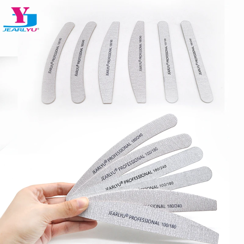 Top Trends: 10 Pcs / lot Wood Nail File 100 / 180 / 240 Manicure Files Double-sided Nails Polish Sanding File Professional Accessory Buffer Tools Shoppable Styles