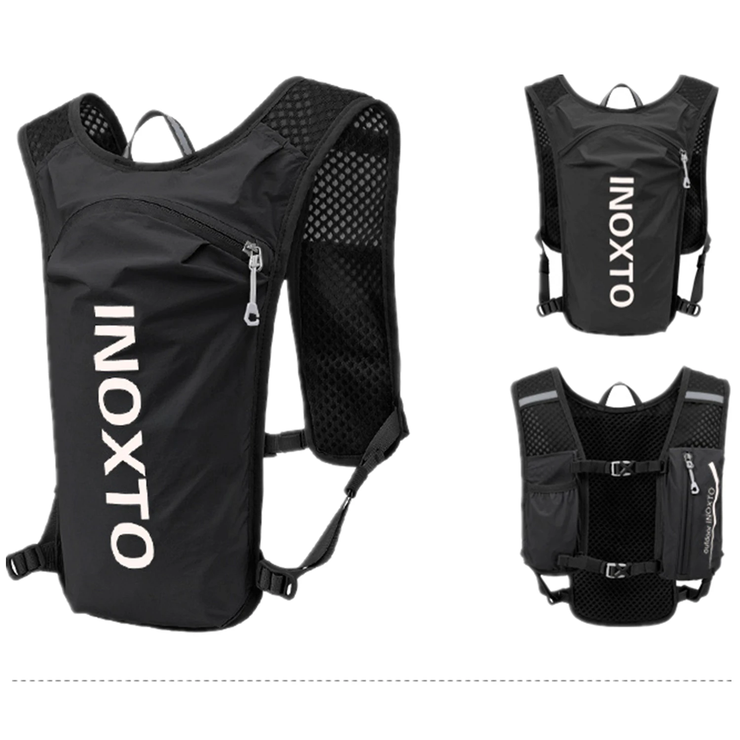 Top Trends: INOXTO Waterproof Running Backpack 5L Ultra-light Hydration Vest Mountain Bike Leather Bag Breathable Gym Bag 1.5L Water Bag Shoppable Styles