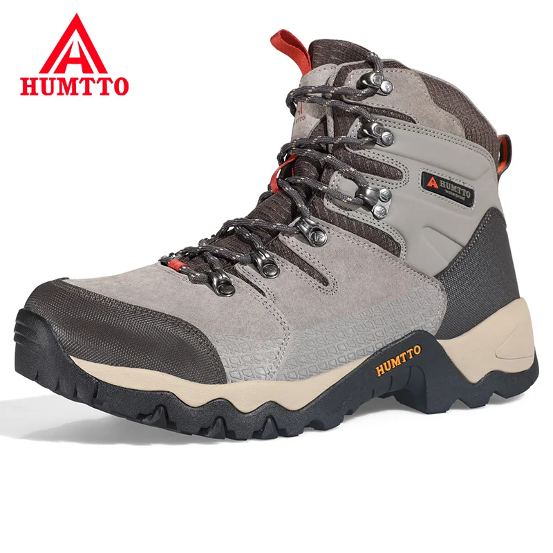 Top Trends: HUMTTO Waterproof Outdoor Sport Hiking Shoes For Men Leather Non-slip Climbing Sneakers Mountain Tactical Mens Trekking Boots Shoppable Styles