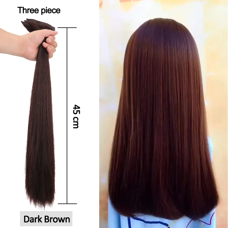 Top Trends: DIANQI Synthetic Hair Long Straight 2 Clips On Hair Extension Different Lengths For Women Shoppable Styles - Image 2