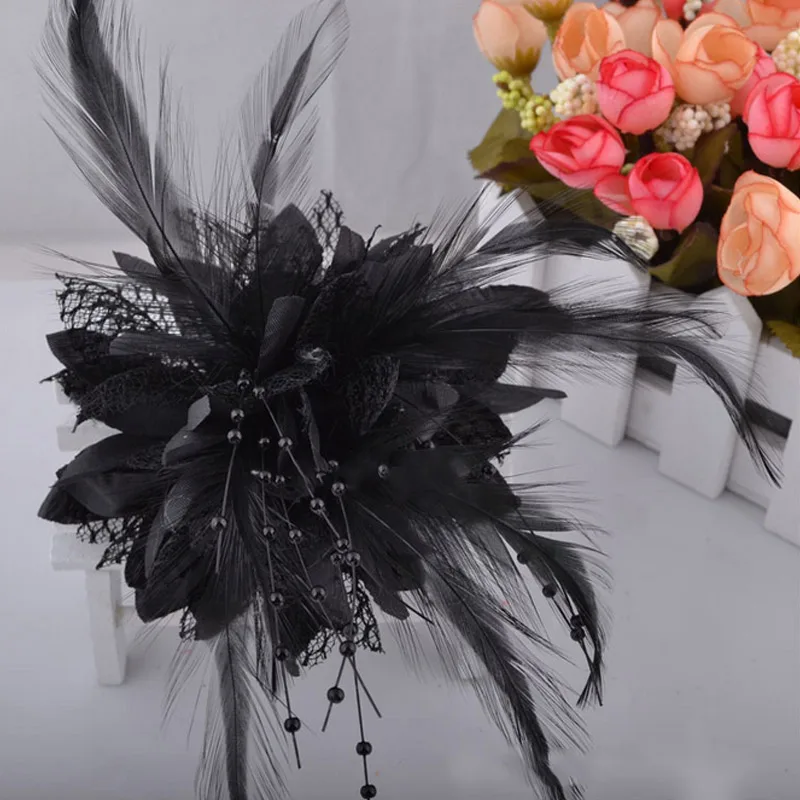 Top Trends: Fashion Flower Feather Wedding Hair Fascinator Bead Corsage Hair Clips Bridal Hairband Brooch Pin Floral Guests Noiva Barrettes Shoppable Styles