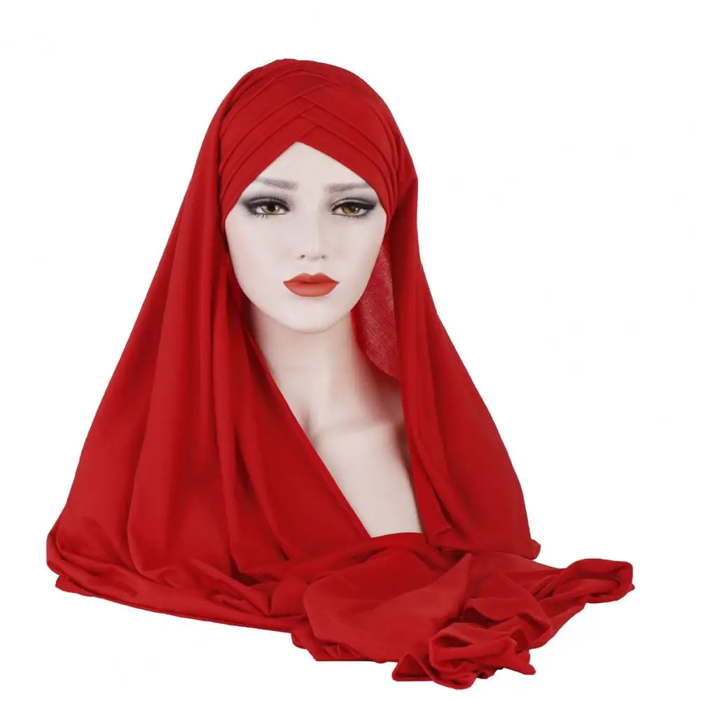 Top Trends: Jersey Scarf Full Coverage Non-slip Pure Color Women Shawls Headscarf For Daily Shoppable Styles - Image 6