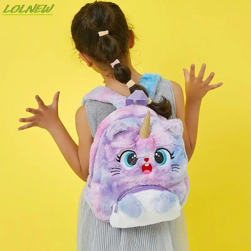 Top Trends: Children Cartoon Backpack Soft Plush Unicorn Backpacks Lovely Fashion Fur Girl Kindergarten School Bag Kid Gift Bookbag Dropship Shoppable Styles - Image 3