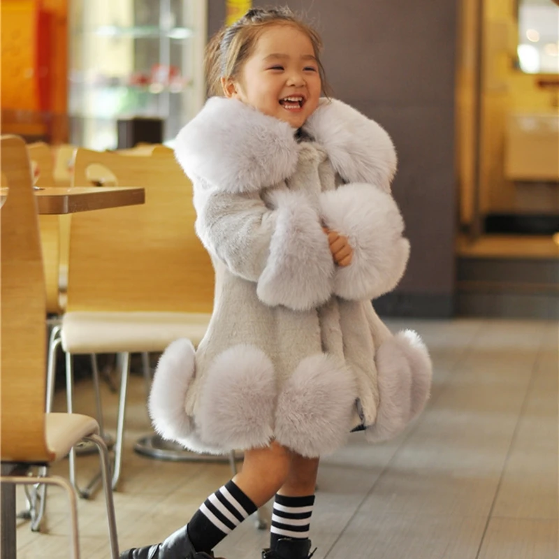 Top Trends: Baby Kids Clothes Girls Jacket 2023 Winter Fashion Solid Faux Mink Fox Fur Coat For Teen Girl Soft Warm Children's Clothing Shoppable Styles