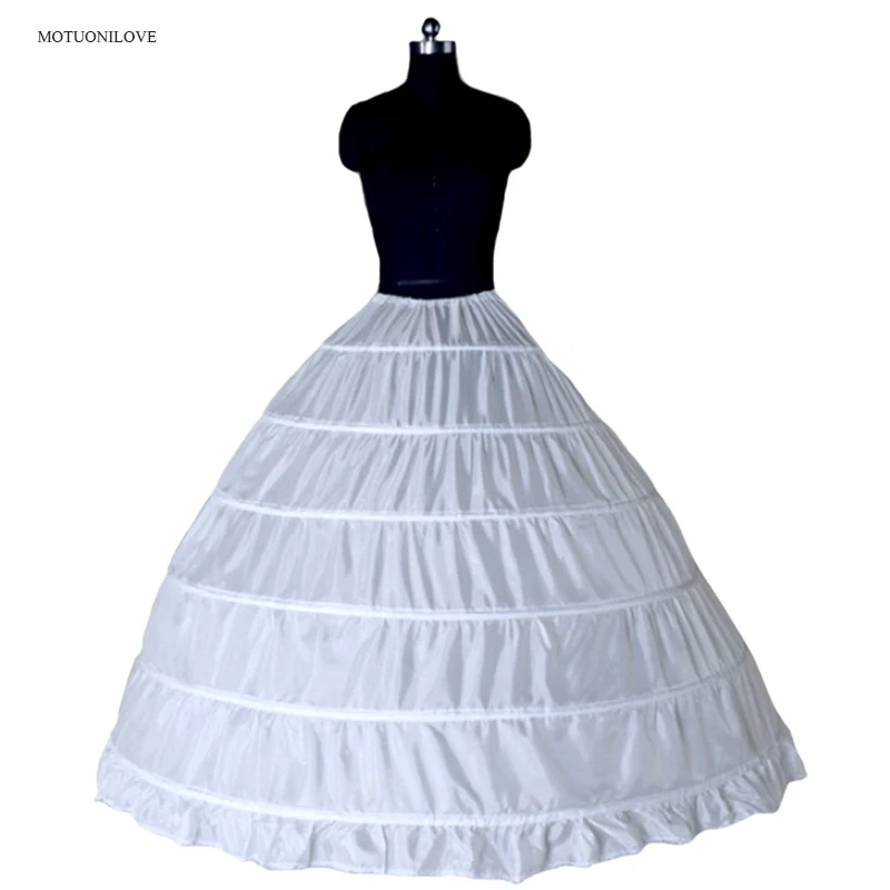 Top Trends: 6 Six Hoops Bone Big Crinoline For Puffy Skirt For Ball Gown Petticoat Underskirt Woman For Quinceanera Dress Jupon Vintage Shoppable Styles