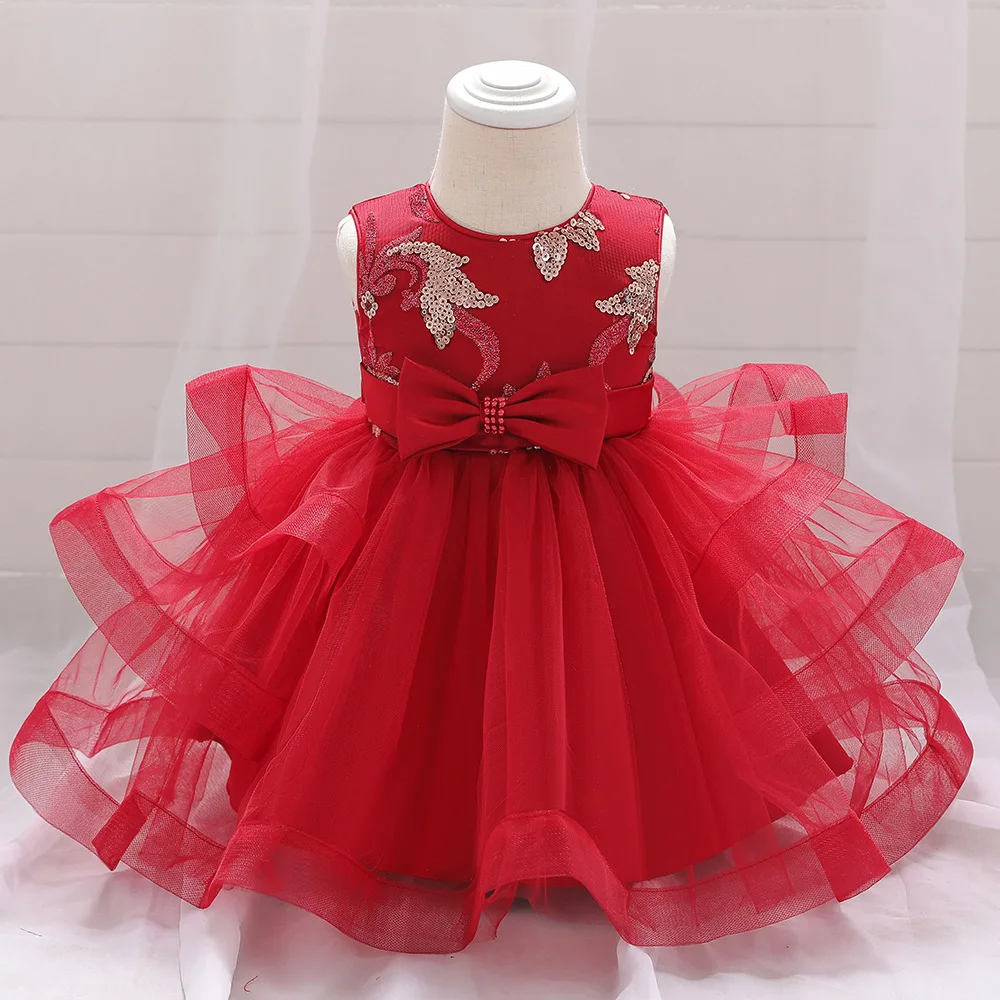 Top Trends: New Arriavl Christmas Ruffle Red Lace Romper Dress Baby Girls Sister Princess Kids Xmas Party Dresses Cotton Newborn Costume Shoppable Styles - Image 6