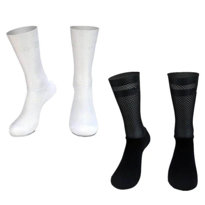 Top Trends: New Pro Team Aero Socks Anti Slip Silicone Cycling Socks Men Bicycle Sport Running Bike Socks Calcetines Ciclismo Shoppable Styles