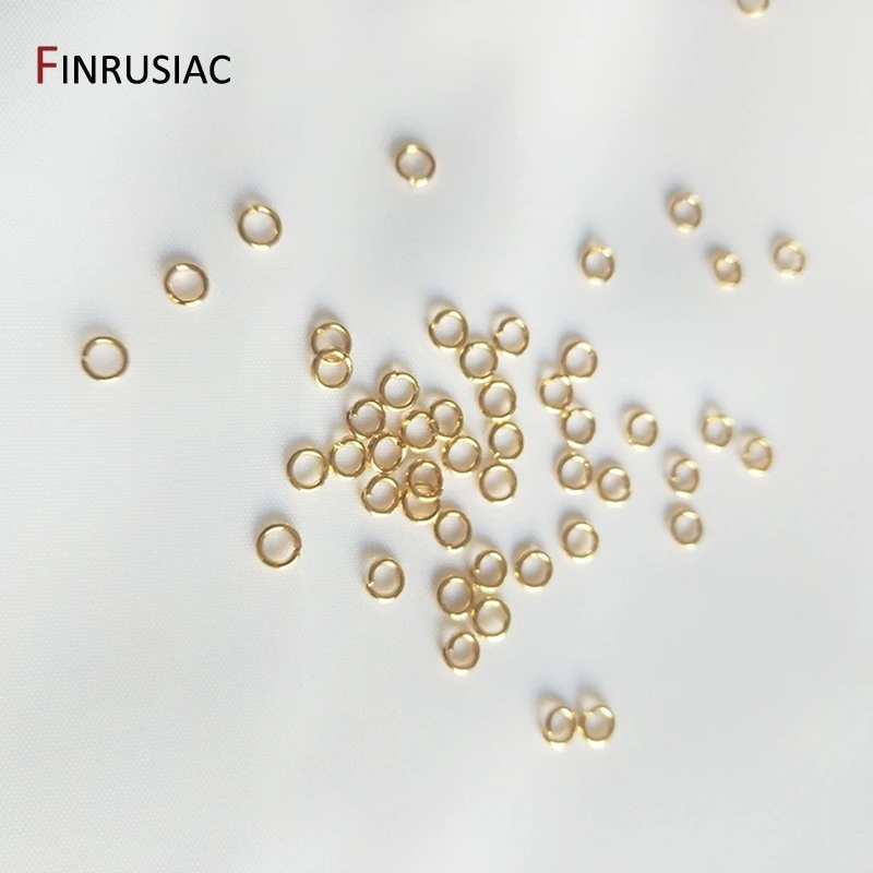 Top Trends: 100pcs / bag Wholesale 18k Real Gold Plated Copper Metal Open Jump Rings For Jewelry Making Diy Jewellery Connector Ring 0.7*4mm Shoppable Styles - Image 3