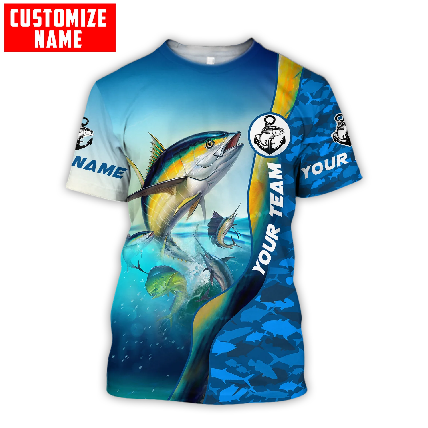 Top Trends: Custom Name Tuna Fishing Camo 3D Printing Mens T Shirt Cool Summer Fashion Unisex Short Sleeve T-shirt Casual Tee Tops TX242 Shoppable Styles